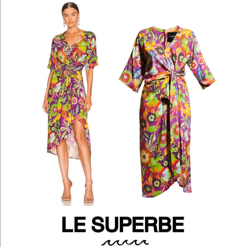 🆕 NWT Le Superbe | Floral Gypsy Muse Midi Dress | Cherry Lotus Land 🍒 Revolve